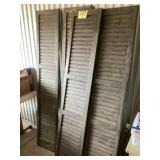 Four 6 foot wooden shutters