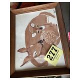 Deer picture signed by Joyce