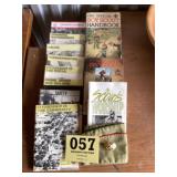 Boy Scout books, hat, neckerchief slide