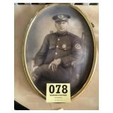 Vintage military photograph oval