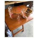 Two glass measuring cups