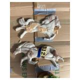 Marble galloping horses, wall hangings