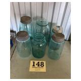 Ball Mason Blue Jar Lot