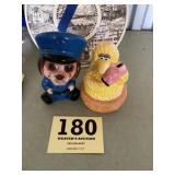 Big bird and dog banks