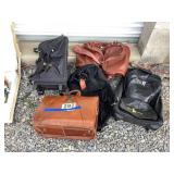 Duffel bag and briefcase lot 5 pieces