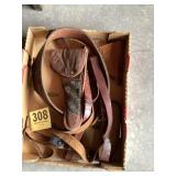 Rifle, slings, and pistol belt