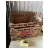 Eden Hill Orchards Pine Grove PA Wooden crate