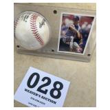 Kirk Reuter, signed baseball and card