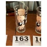 Warner Brothers porky pig glass