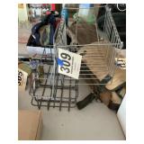 Milk, bottle, carrier and metal rack