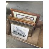 Vintage frames and marine picture