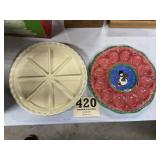 Christmas deviled egg dish, and separated, pie