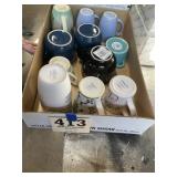 Miscellaneous cups, some Pfaltzgraff some