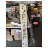 Wooden spring sign