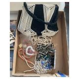 Costume, jewelry, and beaded purse