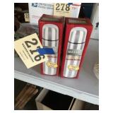 Two maxam 12 ounce vacuum bottles