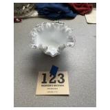 Milk, glass, candy dish, unmarked believed to be
