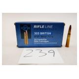PPU 303 BRITISH 180GR SP (20RDS/1BOX)