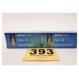 PPU 7.62X39 FMJ 123GR 2 BOXES(40 RNDS)