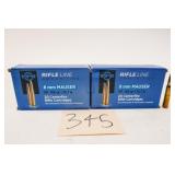 PPU RIFLE LINE 8MM MAUSER 196GR SP (40RDS/2BOXES)