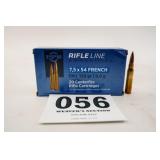 PPU 7.5X54 FRENCH 139GR FMJ (20RD/1BOX)