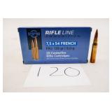PPU 7.5X54 FRENCH 139GR FMJ (20RD/1BOX)
