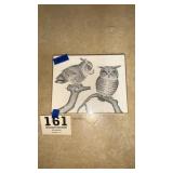 8 x 10 Owl artwork by Bruce Collins