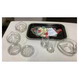 Nice 10 piece candlewick glassware set