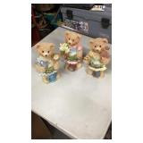 Set of 3 Resin Bears