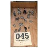 Miniatures, including Amish, wizards dragons, and