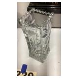 Decorative 8" leaded glass vase