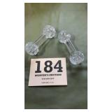 Two crystal knife, rests