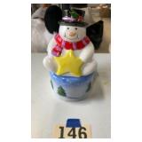 Snowman cookie jar