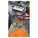 Mason jar and box slot of jars