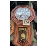 Waltham 31 day wall clock with pendulum and key
