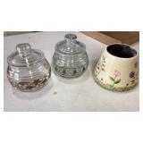 Candy jars and candle topper