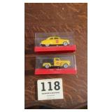 Lot of 2 older Coca-Cola Collectors Vehicles made