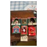 Lot of 6 Coca-Cola Christmas Tree Ornaments