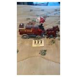 Coca-Cola Cast Iron Horse drawn Delivery Wagon