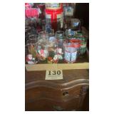 Lot of 18 Coca-Cola Glass Christmas drinking