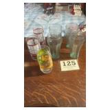 Lot of 7 Coca-Cola Glass drinking glasses