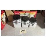 Coca-Cola advertising three-piece canister set