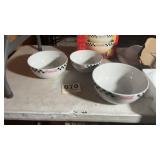 Coca-Cola advertising three-piece mixing bowl set