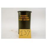 KOREAN WAR US GI METAL CANISTER