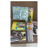 HO scale, track scenes, trestles, and accessories