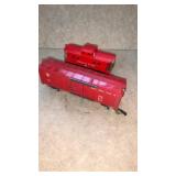 Baltimore and Ohio 633 box car and 638 caboose