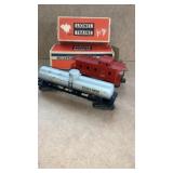 Lionel SUNX tanker car 6555 and Lionel caboose