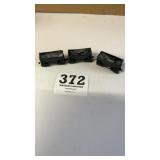 Three HO gauge hopper cars