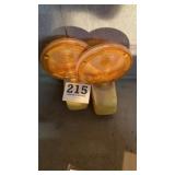 Two barricade flashers