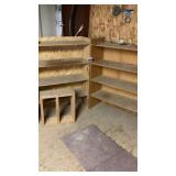 Two wooden shelf units